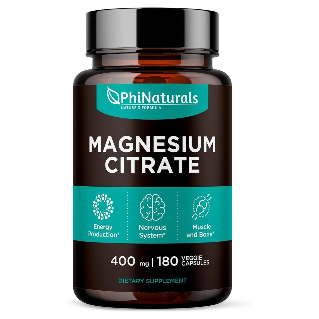 ⭐⭐⭐⭐⭐ Citrato de magnesio Phinaturals por 400mg/ 180 cápsulas