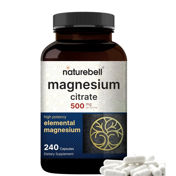 ⭐⭐⭐⭐⭐ Citrato de Magnesio Naturabell 500mg/ 240 Cápsulas